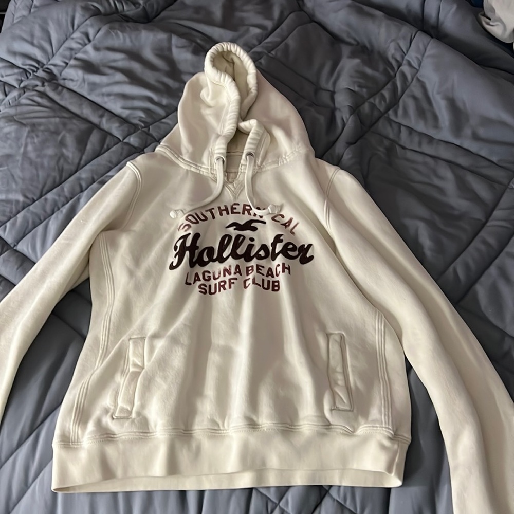 Cream,Hollister Hoodie,XL